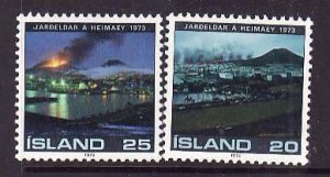 Iceland-Sc#476-7-Unused NH set-Volcanoes-1975-