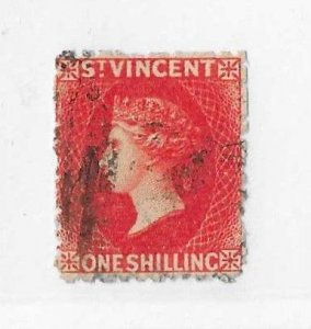 St Vincent Sc #28A 1sh  orange used VF