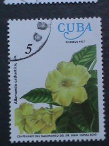 ​CUBA-VERY OLD CUBA-FLOWERS STAMPS USED-VF WE SHIP TO WORLD WIDE WE COMBINED