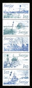 SWEDEN 1410-14 STRIP/5  MNH SCV $5.50 BIN $3.00 SHIPS