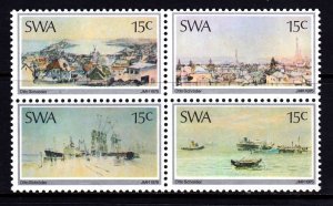 South West Africa 1975 Paintings Complete Mint MNH Set Block SC 383b