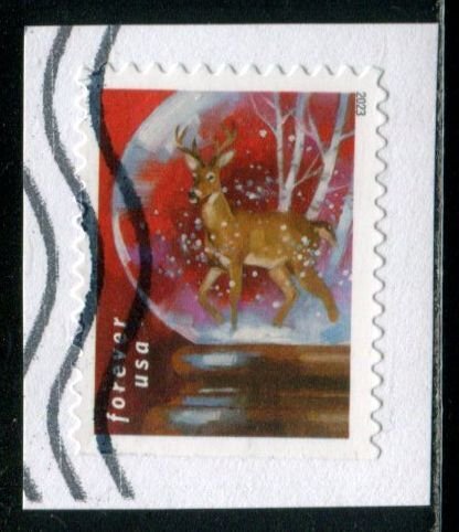 5818 US (66c) Snow Globes - Reindeer SA, used on paper