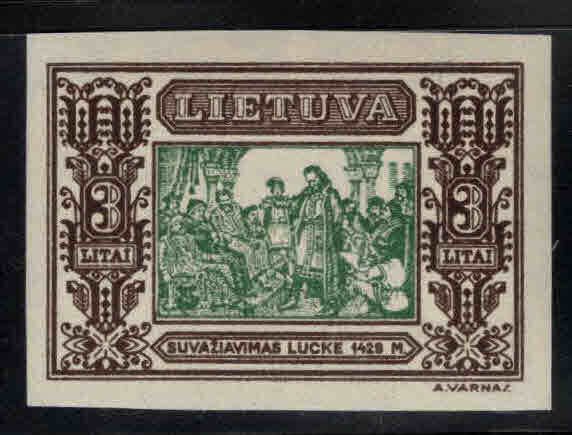 LITHUANIA LIETUVA Scott 271a MH* Imperforate stamp