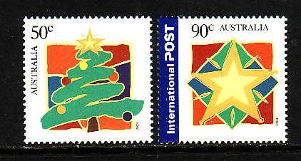 Australia-Sc#2183-4-unused NH set-Christmas-2003-