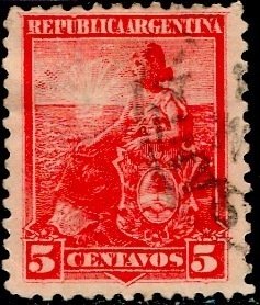 Argentina; 1899: Sc. # 127: Used Perf. 11 1/2 Single Stamp