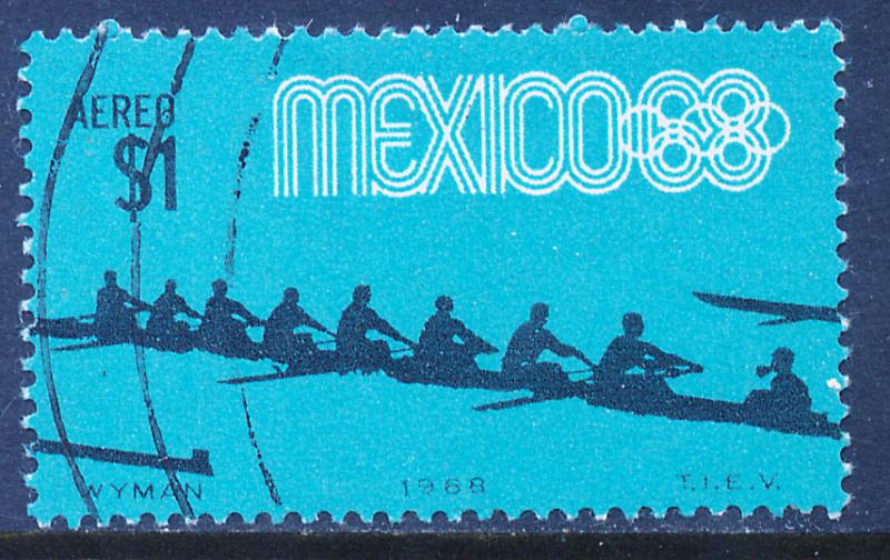 MEXICO C336, $1P Rowing 4th Pre-Olympic Set Used (774)