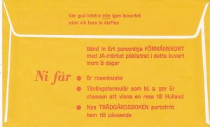 Sweden 1970 Umea 1 Cancels Rose Illust. Svars Losen Reply Stamps Cover Ref 45785