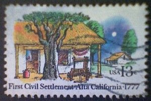 United States, Scott #1725. used(o), 1977, Alta California, 13¢