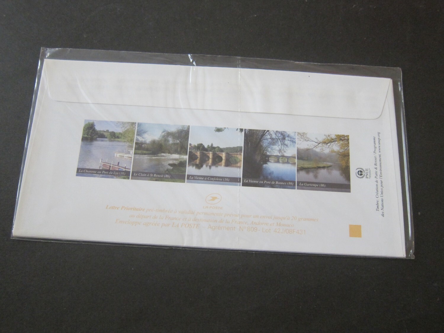 France Laposte 5 pre-paid neat cachet envelop pack