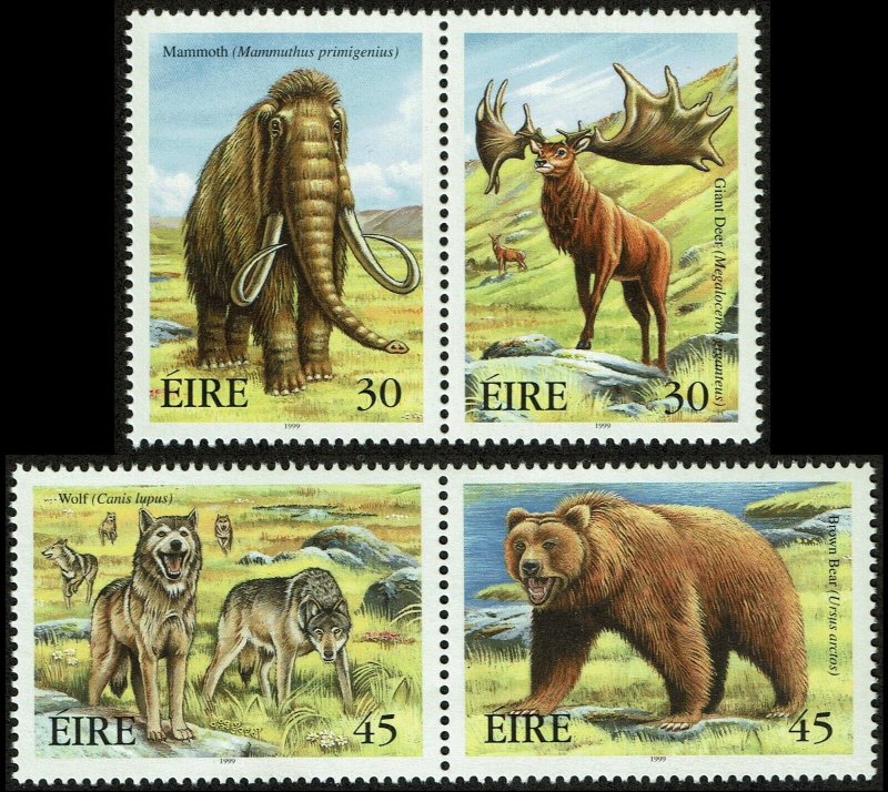 HuskyStamps ~ Ireland #1206a, 1208a, set of 4, 2 se-tenant pairs, MNH,  7pics