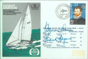 87295 - GB - POSTAL HISTORY - SPECIAL COVER 1973 RN Yacht ADVENTURE signed-
