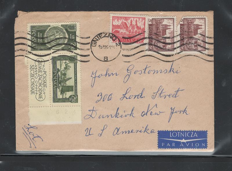 POLAND 2 COVERS TO U.S.A. (New York, N.Y. & Dunkirk, N. J.) EARLY 1960'S