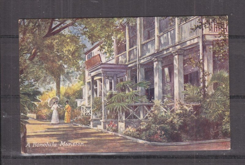 HONOLULU, HAWAII, 1908 Tuck's ppc. HONOLULU MANSION, 1c.& 2c. to Australia.