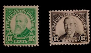 Us #622, 623 MINT NH