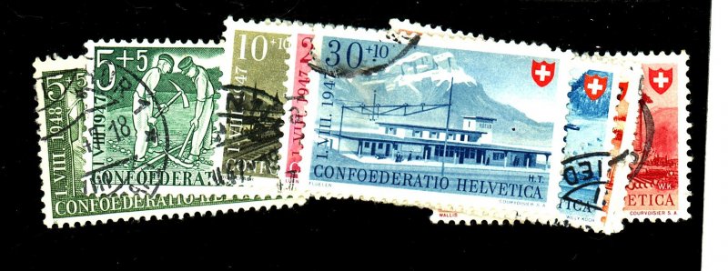 SWITZERLAND #B154-7 162-5 174-7 USED VF Cat $29