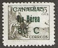 Canary Islands, Spain, 9LC45, mint,  no gum. 1937. (S1343)