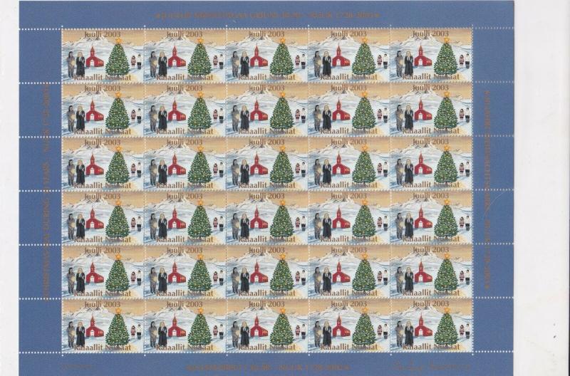 Greenland 2003 Mint Never Hinged Christmas Stamps Sheet ref R17542