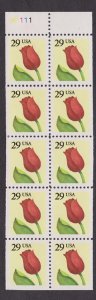 2527a MNH Flower booklet pane