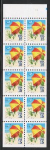 ALLY'S STAMPS US Scott #2443a 15c Beach Umbrella [10] MNH F/VF [BP-60a]