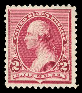 Scott 219D 1890 2c Lake Washington No Triangle Issue Unused F-VF RG Cat $160