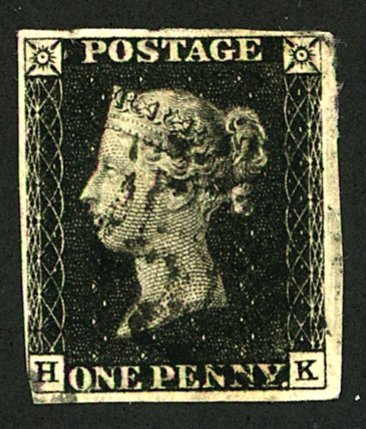 GB #1 USED PENNY BLACK