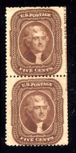 US SCOTT #30A PAIR W/ IMPRINT MINT-F-VF-OG-NH (4/3/24 GP)