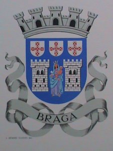 ​PORTUGAL - BRAGA CASTLE WITH LOCO ARMS MNH S/S VF- WE SHIP TO WORLD WIDE