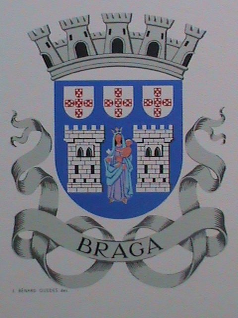​PORTUGAL - BRAGA CASTLE WITH LOCO ARMS MNH S/S VF- WE SHIP TO WORLD WIDE