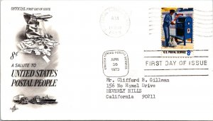 FDC 1973 SC #1498a Artcraft Cachet - US Postal Service - Single - J1789