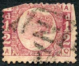 SG48 1/2d Plate 9  Clipped perfs Clear plate number