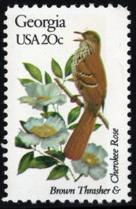 SC#1962 20¢ State Birds & Flowers: Georgia (1982) MNH