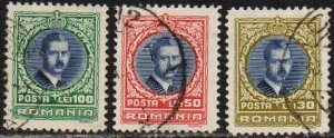 Romania Sc #400-402 Used