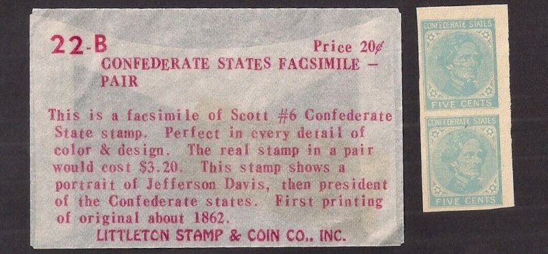 CSA FORGERIES, BOGUS & COLLATERAL LOT incl #7 Tatham pair with ORIGINAL ENVELOPE