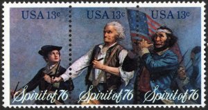 SC#1629-31 13¢ Bicentennial Issue Strip of Three (1976) MNH