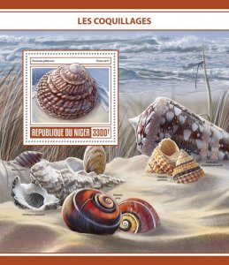 Seashells Stamps Niger 2017 MNH Sea Shells Pomaulax Shell 1v S/S