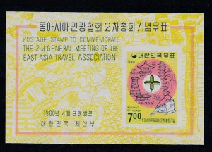 Korea (South) # 599a, EATA Emblem, Souvenir Sheet Mint LH, 1/3 Cat.