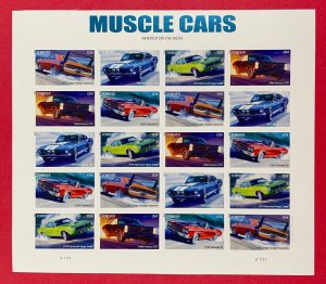 Scott 4743 - 4747  MUSCLE CARS Pane of 20 US Forever Stamps MNH 2013