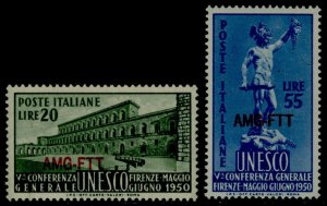 Italy - Trieste 72-3 MNH UNESCO, Architecture, Statue