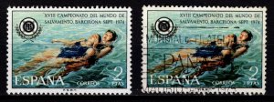 Spain 1974 18th World Life-saving Champs. Barcelona, 2p [Mint/Used]