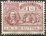 Netherlands; 1907: Sc. # 88: MHH Single Stamp