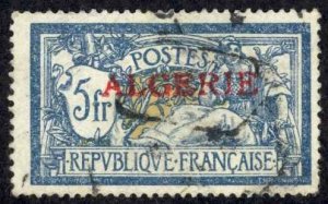 Algeria Sc# 32 Used (b) 1924-1926 5fr Overprints