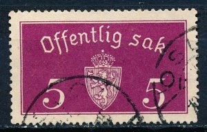 Norway #O10 Single Used