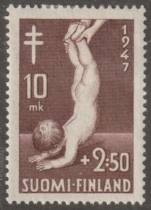 Finland, stamp,  Scott#B84,  mint, hinged, 10+2.50mk, semi postal,