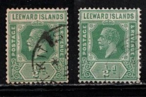 LEEWARD ISLANDS Scott # 62 Used x 2 - KGV