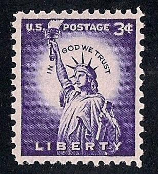 1035 3 cent Liberty Stamp mint OG NH EGRADED VF-XF 86