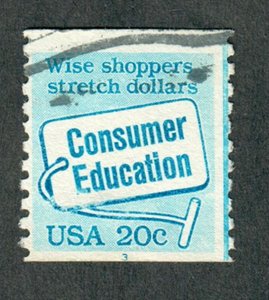 US #2005 Consumer Education Used PNC Single plate #3