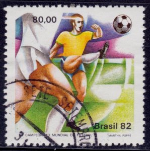 Brazil, 1982, Football World Cup - Spain, 80.00cr, sc#1787, used**