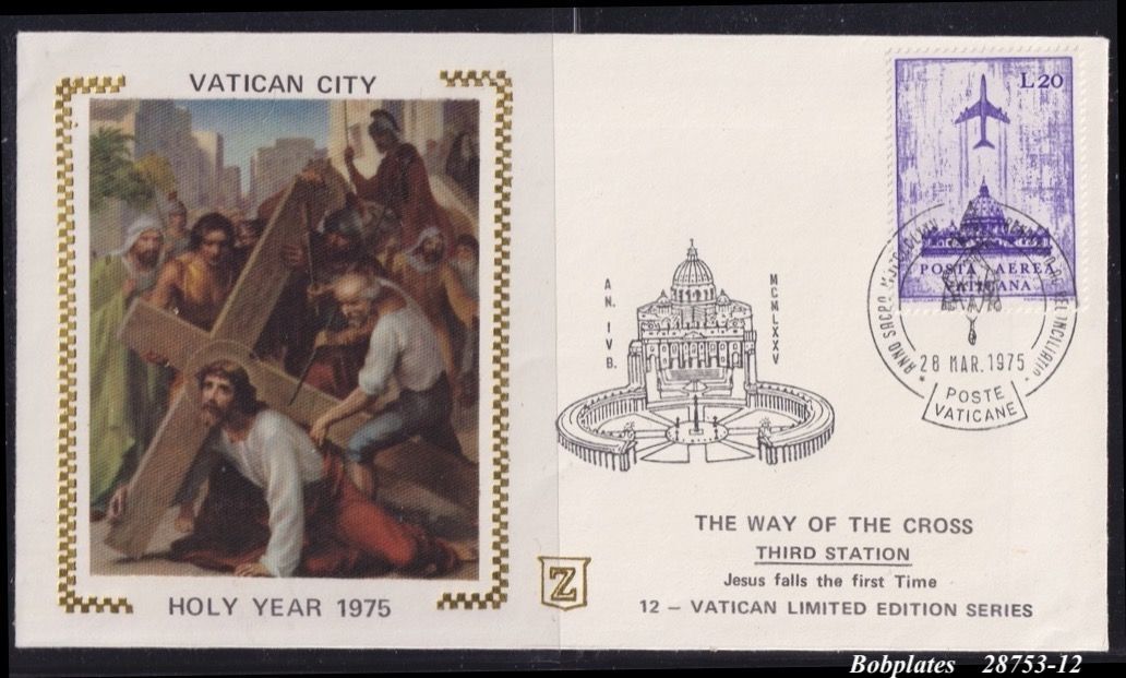 Vatican 1975 Holy Year Way of the Cross Third Station VF FDC | United ...