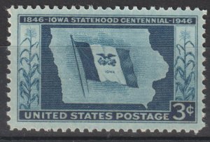 U.S.  Scott# 942 1946 XF/SUP MNH Iowa Statehood