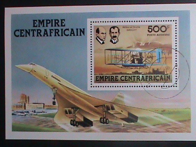 Central Africa Stamp-1978 The Wright Brothers & Glider  CTO-S/S sheet